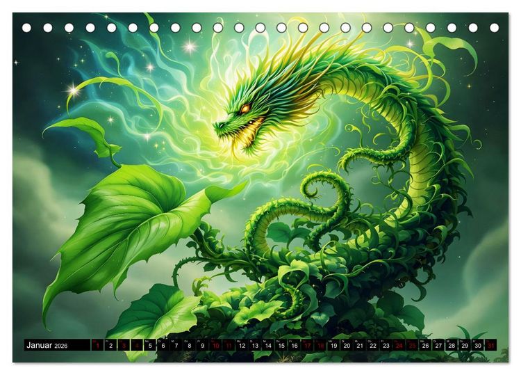 Produktbild: Mythos trifft Botanik &ndash; Die geheimnisvollen Drachenpflanzen (Tischkalender 2026 DIN A5 quer), CALVENDO Monatskalender