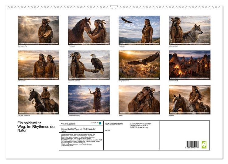 Produktbild: Ein spiritueller Weg. Im Rhythmus der Natur (Wandkalender 2027 DIN A2 quer), CALVENDO Monatskalender