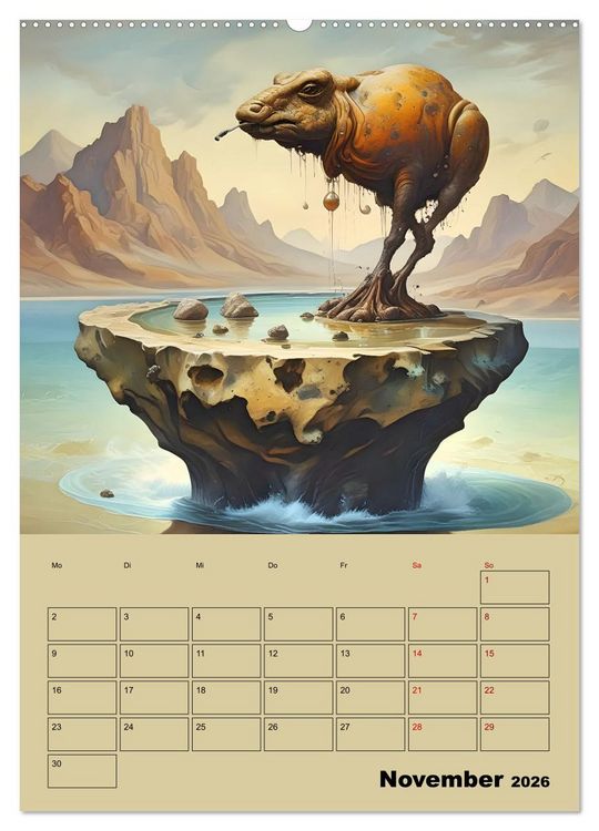 Produktbild: Surreale Fantasiewelten (hochwertiger Premium Wandkalender 2026 DIN A2 hoch), Kunstdruck in Hochglanz