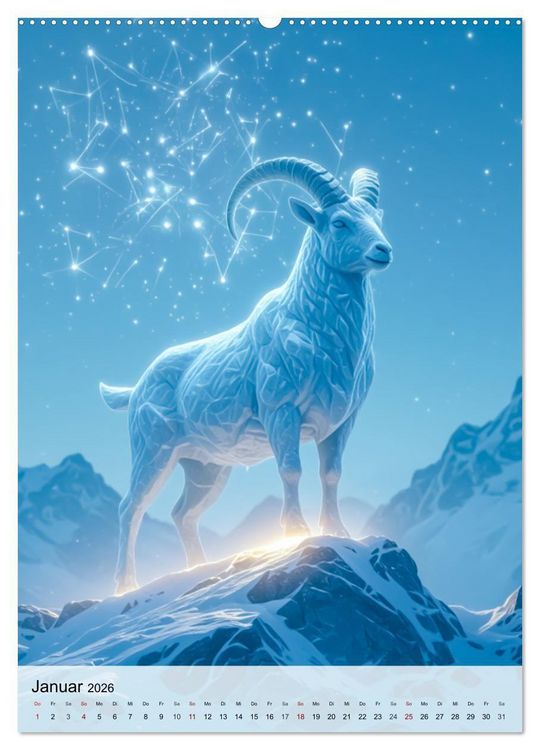 Produktbild: Der Mythos der Sternenzeichen - Sternenwesen des Zodiaks (hochwertiger Premium Wandkalender 2026 DIN A2 hoch), Kunstdruck in Hochglanz