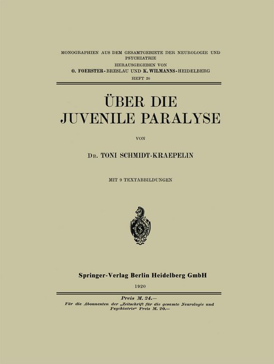 Produktbild: &Uuml;ber die Juvenile Paralyse