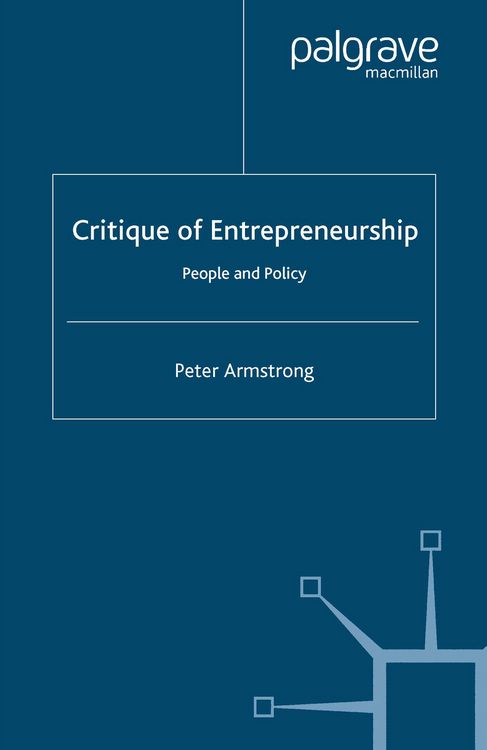 Produktbild: Critique of Entrepreneurship