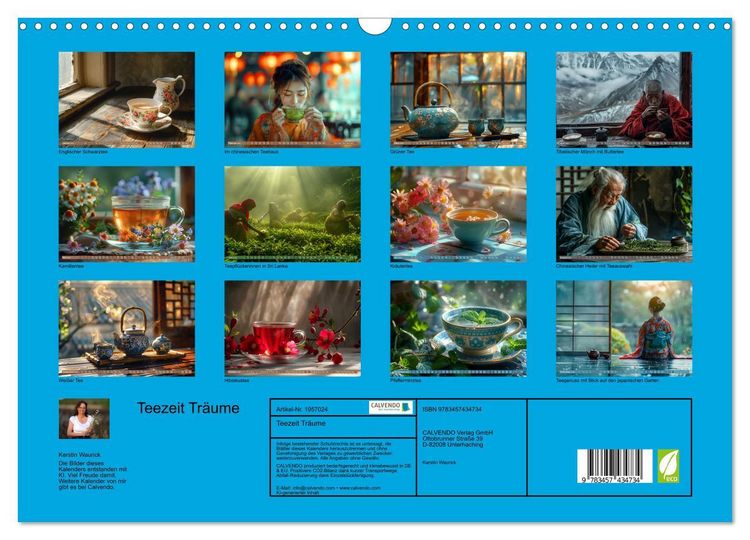 Produktbild: Teezeit Tr&auml;ume (Wandkalender 2026 DIN A3 quer), CALVENDO Monatskalender