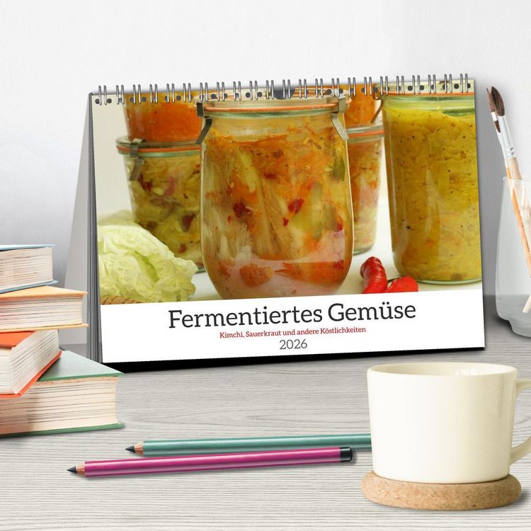 Produktbild: Fermentiertes Gem&uuml;se (Tischkalender 2026 DIN A5 quer), CALVENDO Monatskalender