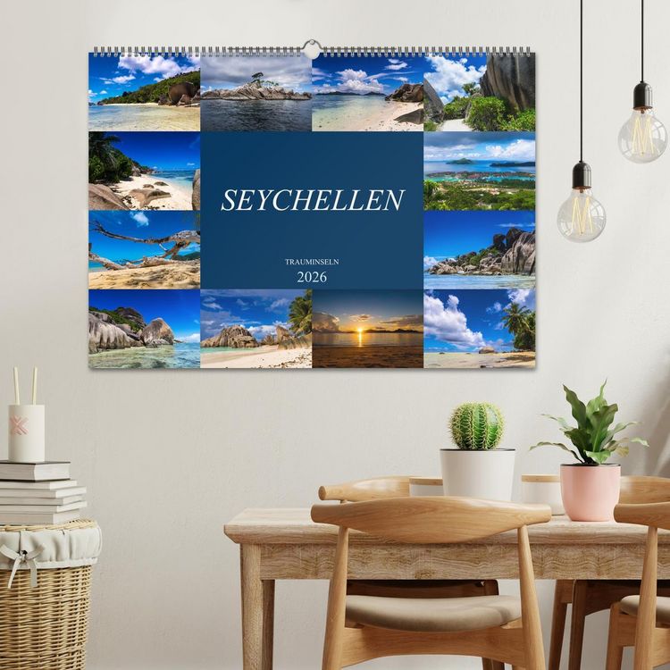 Produktbild: Trauminseln Seychellen (Wandkalender 2026 DIN A2 quer), CALVENDO Monatskalender