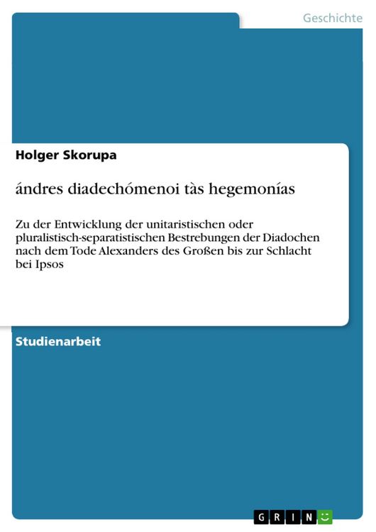 Produktbild: &Aacute;ndres diadech&oacute;menoi t&agrave;s hegemon&iacute;as