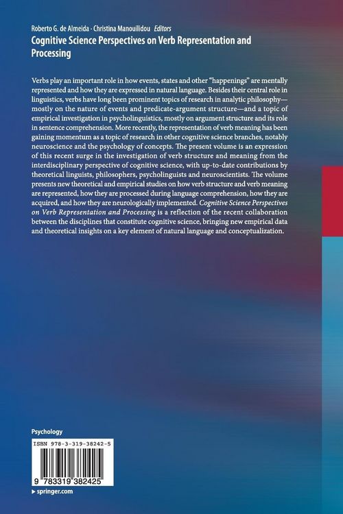 Produktbild: Cognitive Science Perspectives on Verb Representation and Processing