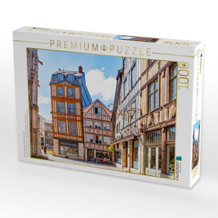 Produktbild: CALVENDO Puzzle Fachwerkh&auml;user in Rouen, Normandie | 1000 Teile Lege-Gr&ouml;&szlig;e 64x48cm Foto-Puzzle f&uuml;r gl&uuml;ckliche Stunden