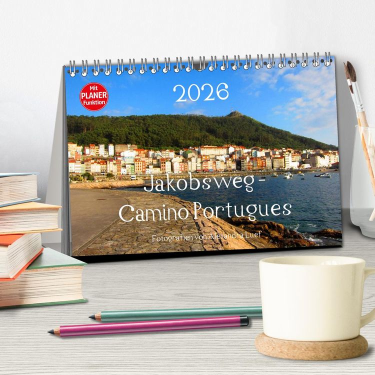 Produktbild: Jakobsweg - Camino Portugues (Tischkalender 2026 DIN A5 quer), CALVENDO Monatskalender