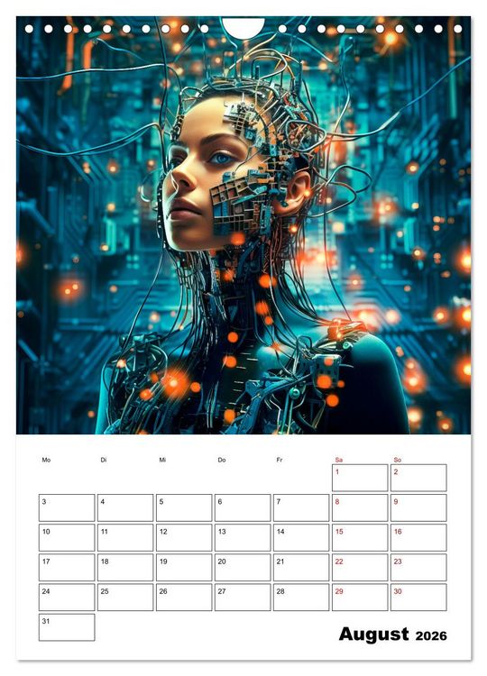 Produktbild: K&Uuml;NSTLICHE INTELLIGENZ Cooler Terminplaner (Wandkalender 2026 DIN A4 hoch), CALVENDO Monatskalender