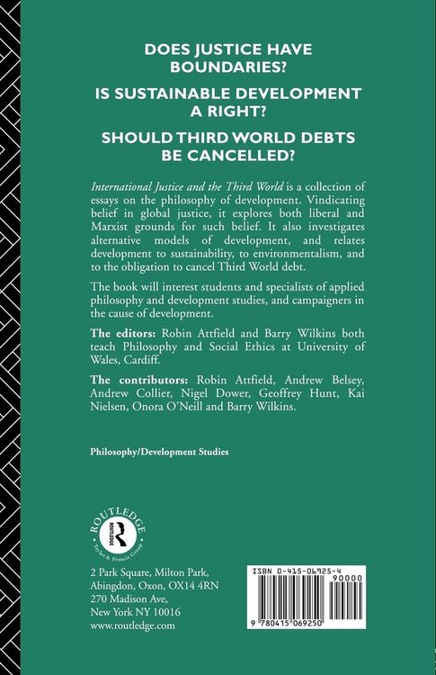 Produktbild: International Justice and the Third World
