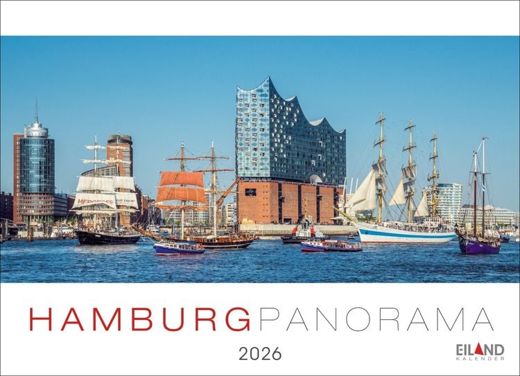 Produktbild: Hamburg Panorama Postkartenkalender 2026