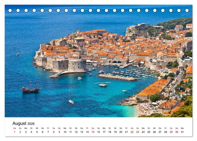 Produktbild: L&auml;nder der Adria (Tischkalender 2026 DIN A5 quer), CALVENDO Monatskalender