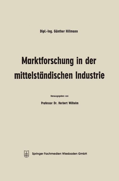 Produktbild: Marktforschung in der mittelst&auml;ndischen Industrie
