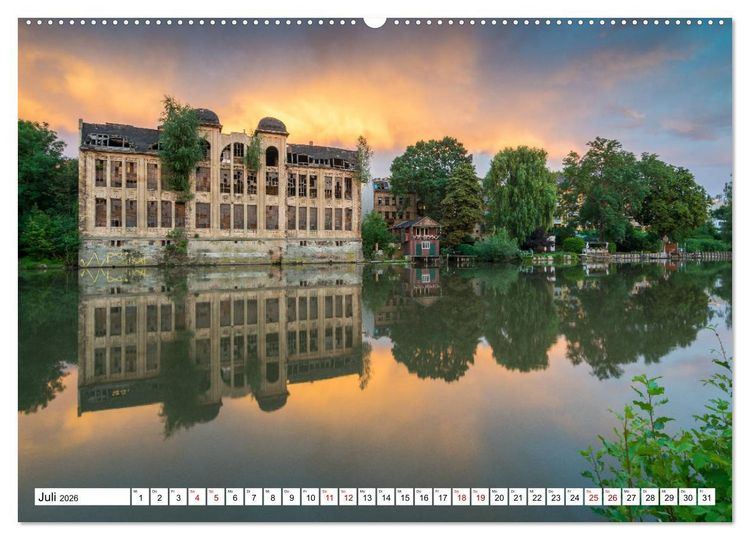 Produktbild: Halle-Saale - Meine Stadt im Spiegel (hochwertiger Premium Wandkalender 2026 DIN A2 quer), Kunstdruck in Hochglanz