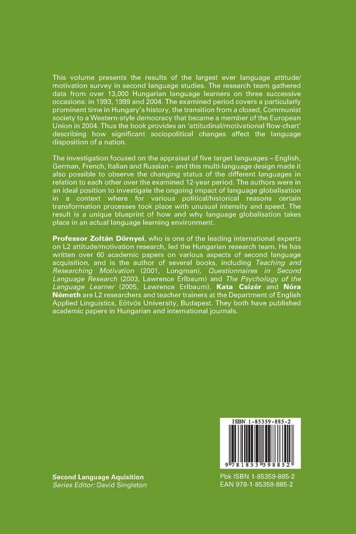 Produktbild: Motivation, Language Attitudes and Globalisation