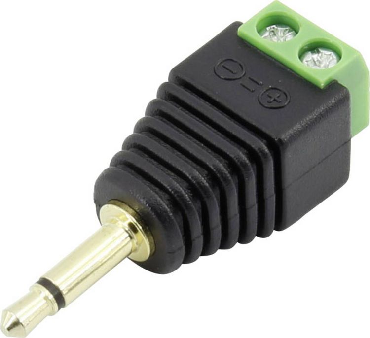Produktbild: TRU COMPONENTS 1386611 Klinken-Steckverbinder 3.5 mm Stecker, gerade Polzahl: 2 Mono Schwarz 1 St.