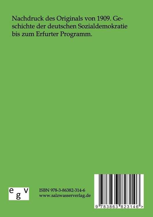 Produktbild: Geschichte der Deutschen Sozialdemokratie