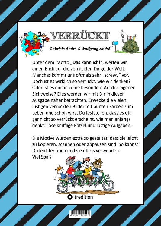 Produktbild: Craftbook - Total Verr&uuml;ckt - Screwy Motive - Lustig - Spass - Unterhaltsam - Knifflige R&auml;tsel - Tiere - Menschen - Orte - Freizeit - Spassig