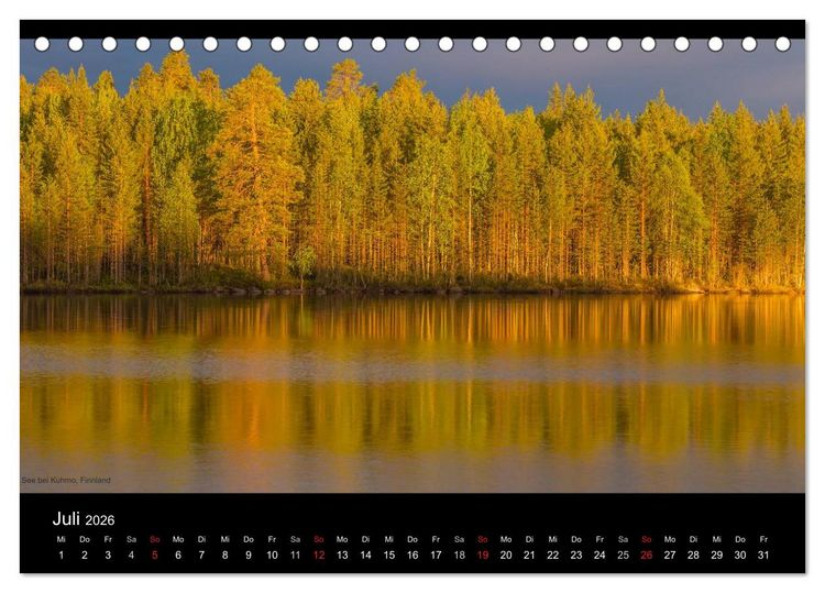 Produktbild: Naturwucht Skandinavien (Tischkalender 2026 DIN A5 quer), CALVENDO Monatskalender