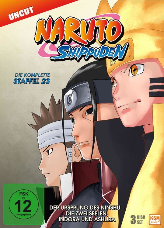 Produktbild: Naruto Shippuden - Staffel 23: Der Ursprung des Ninshu - Die zwei Seelen, Indora und Ashura (Folgen 679-689) [3 DVDs]