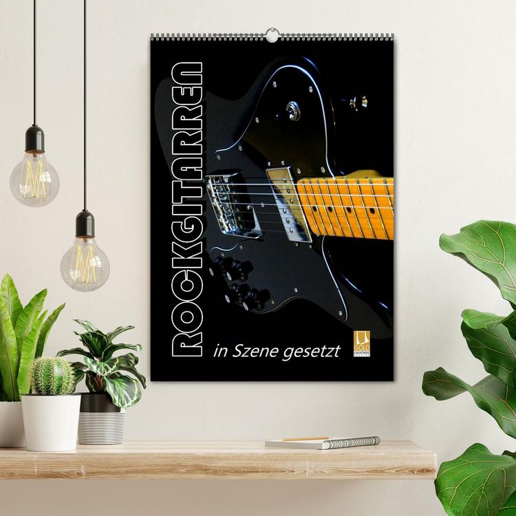 Produktbild: ROCKGITARREN in Szene gesetzt / Geburtstagskalender (Wandkalender 2026 DIN A2 hoch), CALVENDO Monatskalender