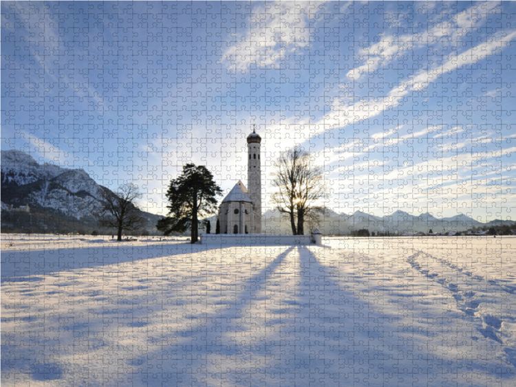 Produktbild: CALVENDO Puzzle St. Coloman, Schwangau | 1000 Teile Lege-Gr&ouml;&szlig;e 64x48cm Foto-Puzzle f&uuml;r gl&uuml;ckliche Stunden