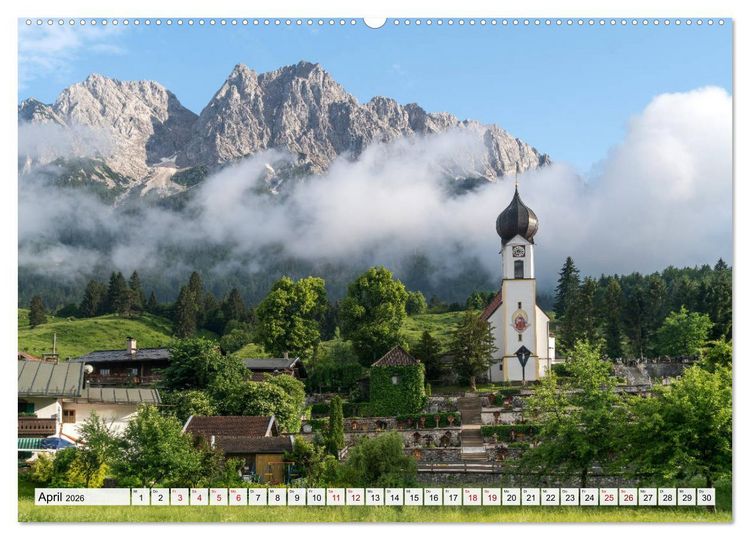 Produktbild: Ein Sommer rund um Garmisch-Partenkirchen (Wandkalender 2026 DIN A2 quer), CALVENDO Monatskalender