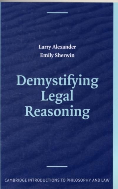 Produktbild: Demystifying Legal Reasoning