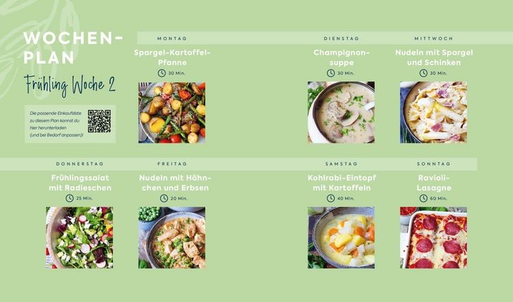 Produktbild: Stressfrei kochen mit Wochenpl&auml;nen