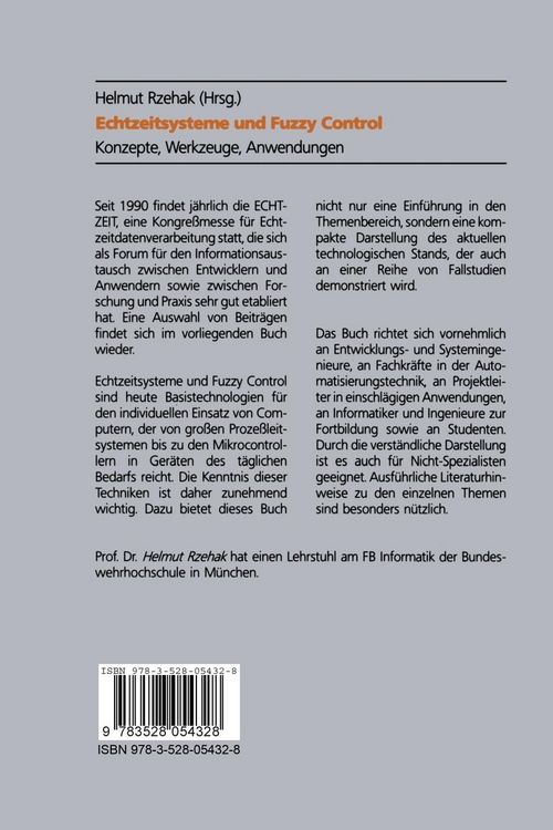 Produktbild: Echtzeitsysteme und Fuzzy Control