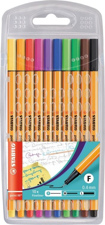 Produktbild: Fineliner - STABILO point 88 - 10er Pack - Standardfarben