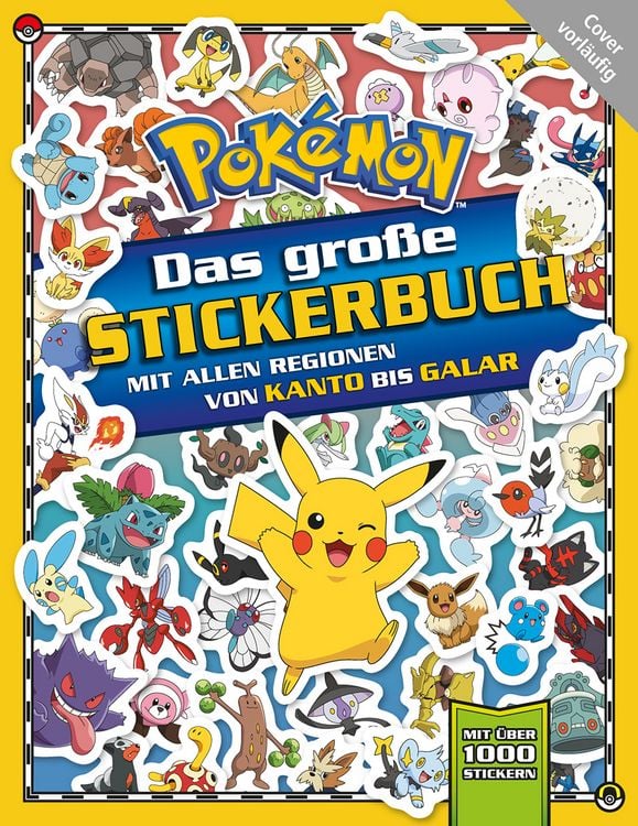 Produktbild: Pok&eacute;mon: Das gro&szlig;e Stickerbuch mit allen Regionen von Kanto bis Galar