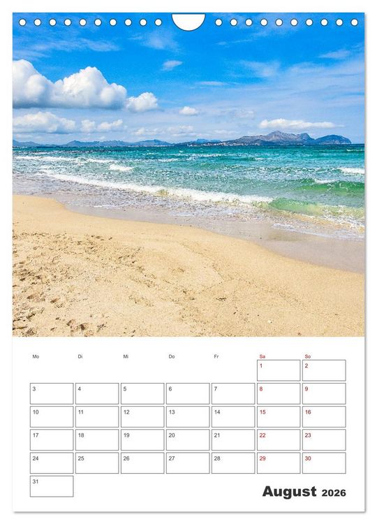 Produktbild: Mallorca - Traumhafte Insel auf der Sonnenseite (Wandkalender 2026 DIN A4 hoch), CALVENDO Monatskalender