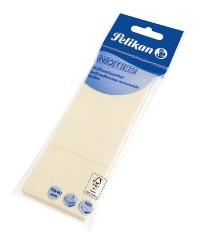 Produktbild: Pelikan Haftnotizen Notes 5 x 4 cm, gelb, 3 x 100 Blatt