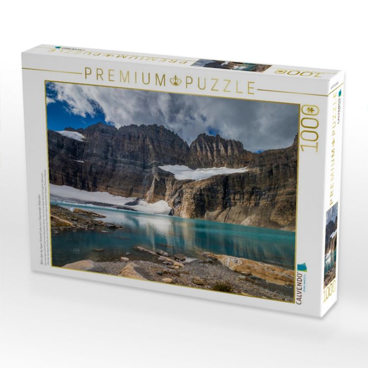 Produktbild: CALVENDO Puzzle Blick &uuml;ber de Upper Grinnell Lake zum Salamander-Gletscher | 1000 Teile Lege-Gr&ouml;&szlig;e 64x48cm Foto-Puzzle f&uuml;r gl&uuml;ckliche Stunden