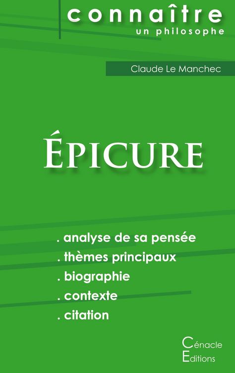 Produktbild: Comprendre &Eacute;picure (analyse compl&egrave;te de sa pens&eacute;e)