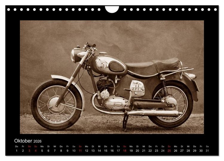 Produktbild: Motorrad Oldtimer aus &Ouml;sterreich (Wandkalender 2026 DIN A4 quer), CALVENDO Monatskalender