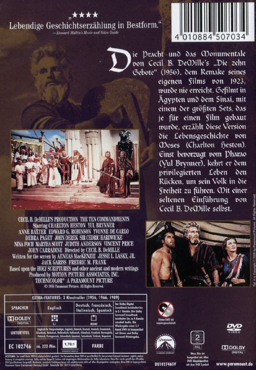 Produktbild: Die zehn Gebote [2 DVDs]