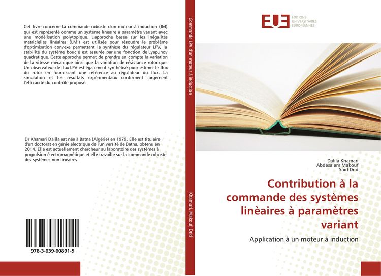 Produktbild: Contribution &agrave; la commande des syst&egrave;mes lin&egrave;aires &agrave; param&egrave;tres variant