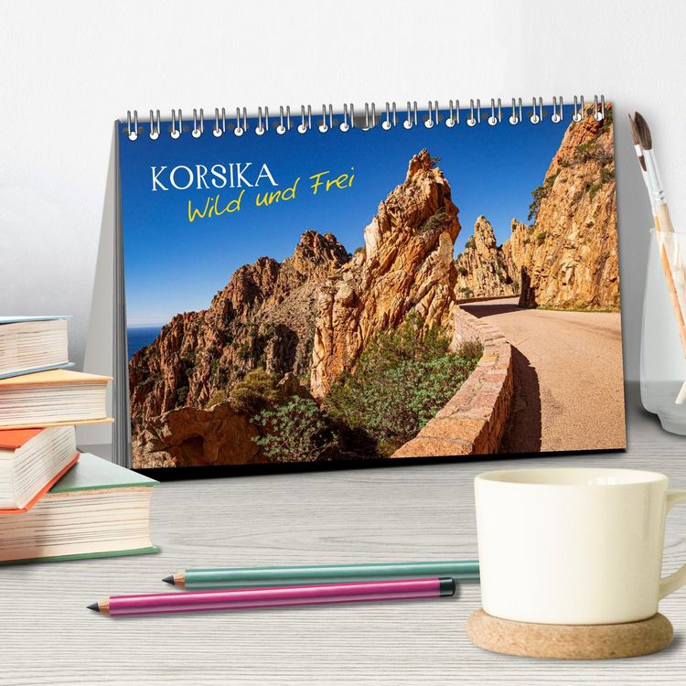 Produktbild: Korsika Wild und Frei (Tischkalender 2026 DIN A5 quer), CALVENDO Monatskalender