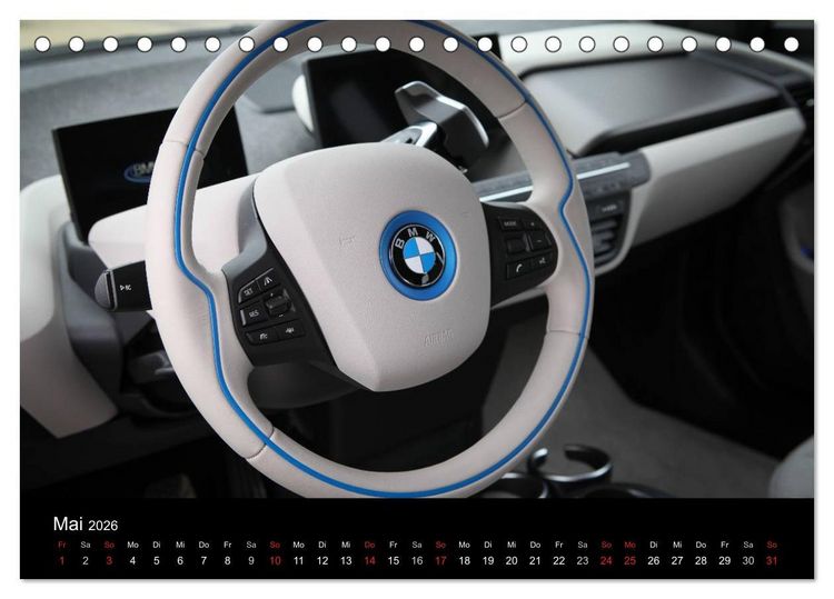 Produktbild: BMW i3 (Tischkalender 2026 DIN A5 quer), CALVENDO Monatskalender