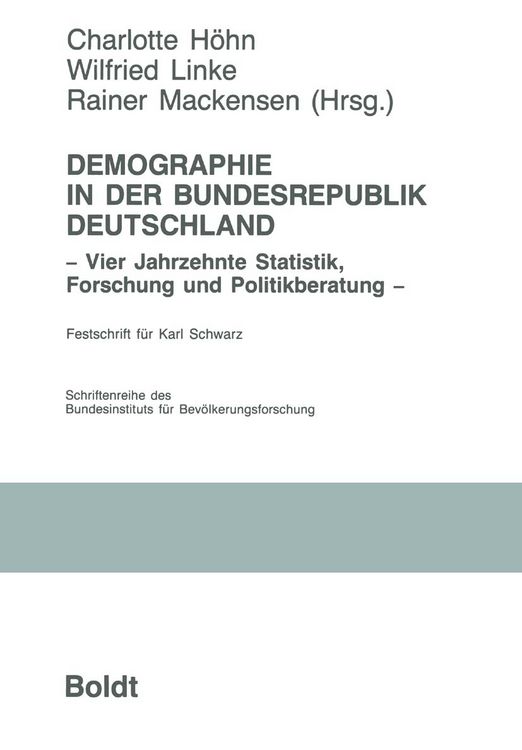 Produktbild: Demographie in der Bundesrepublik Deutschland