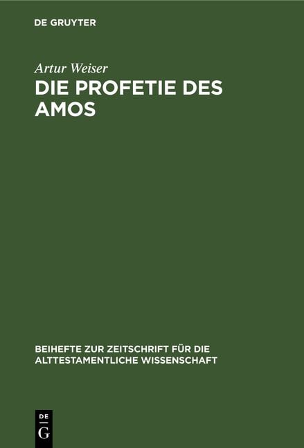 Produktbild: Die Profetie des Amos