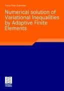 Produktbild: Numerical solution of Variational Inequalities by Adaptive Finite Elements