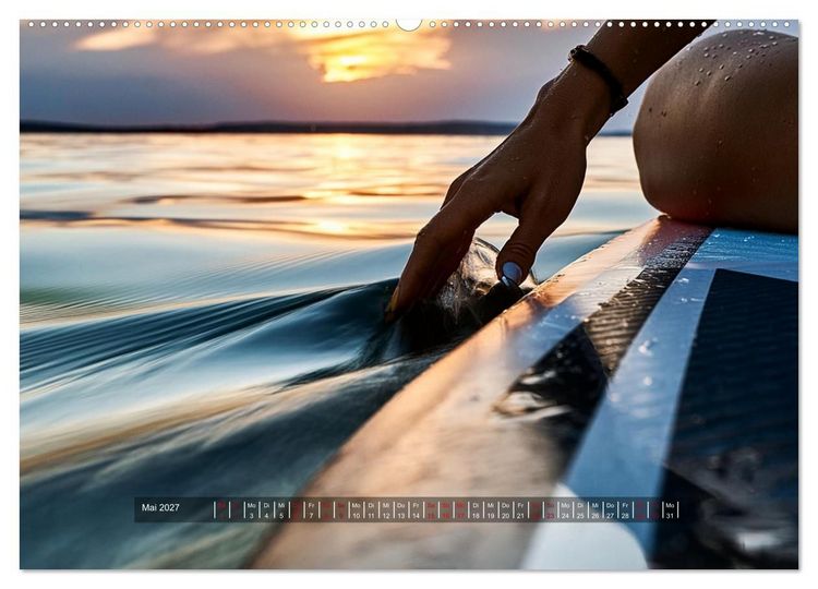 Produktbild: Im Fluss der Zeit &ndash; SUP-Momente zum Durchatmen (hochwertiger Premium Wandkalender 2027 DIN A2 quer), Kunstdruck in Hochglanz