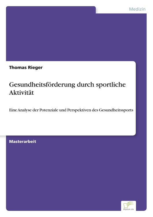 Produktbild: Gesundheitsf&ouml;rderung durch sportliche Aktivit&auml;t