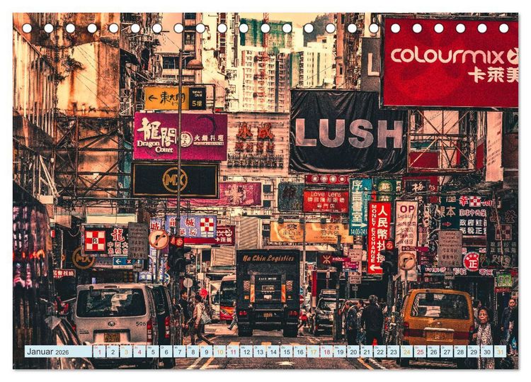 Produktbild: Hongkong Street (Tischkalender 2026 DIN A5 quer), CALVENDO Monatskalender