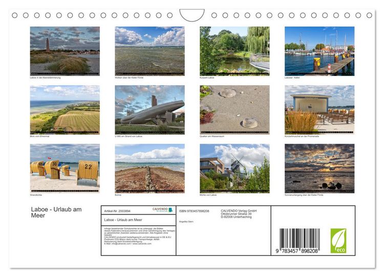 Produktbild: Laboe - Urlaub am Meer (Wandkalender 2026 DIN A4 quer), CALVENDO Monatskalender