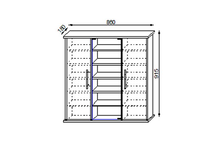 Produktbild: Holz CD DVD Stand Regal Schrank Santo Glast&uuml;r